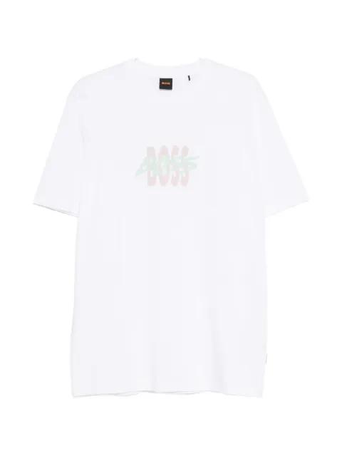 cotton-jersey T-shirt with logo artwork by HUGO BOSS