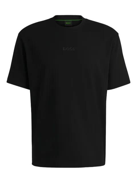 cotton-jersey T-shirt with logo detail by HUGO BOSS