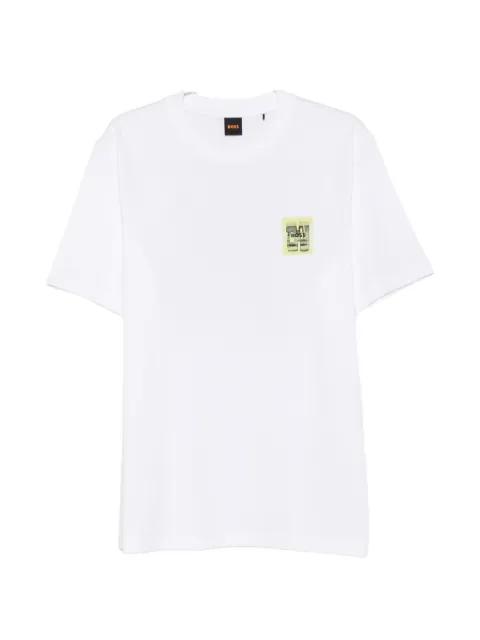 cotton-jersey T-shirt with printed artwork by HUGO BOSS
