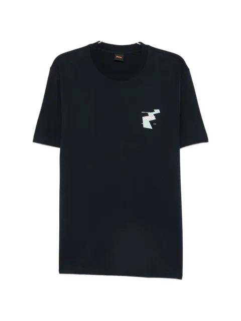 cotton-jersey T-shirt with printed artwork by HUGO BOSS