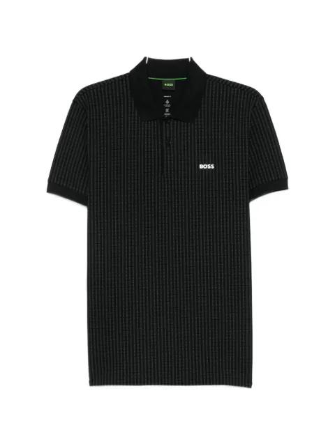 cotton-piqué polo shirt with all-over print by HUGO BOSS