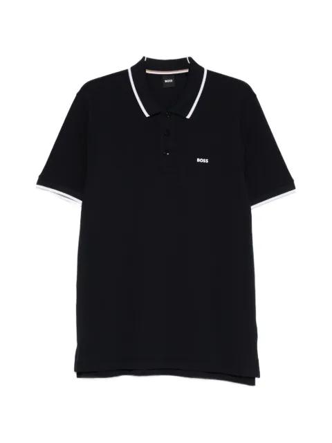 cotton-piqué polo shirt with contrast tipping by HUGO BOSS