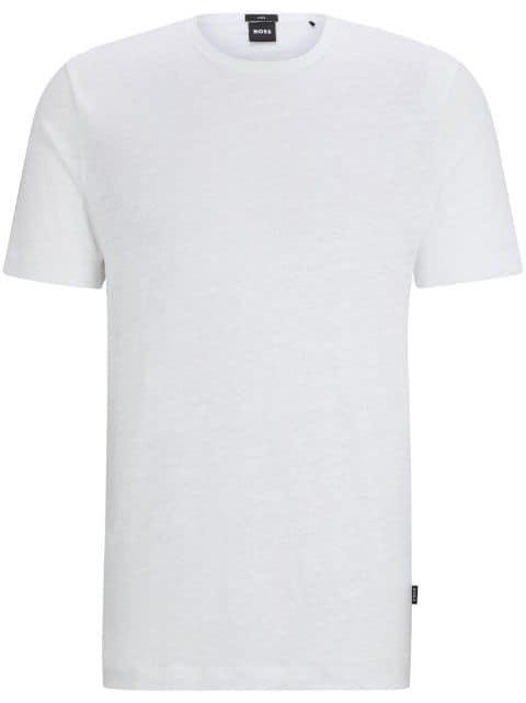 crew-neck linen T-shirt by HUGO BOSS