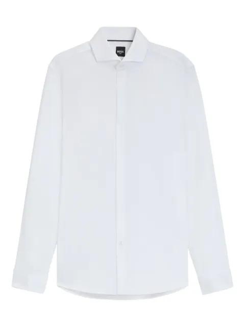 cutaway-collar cotton shirt by HUGO BOSS
