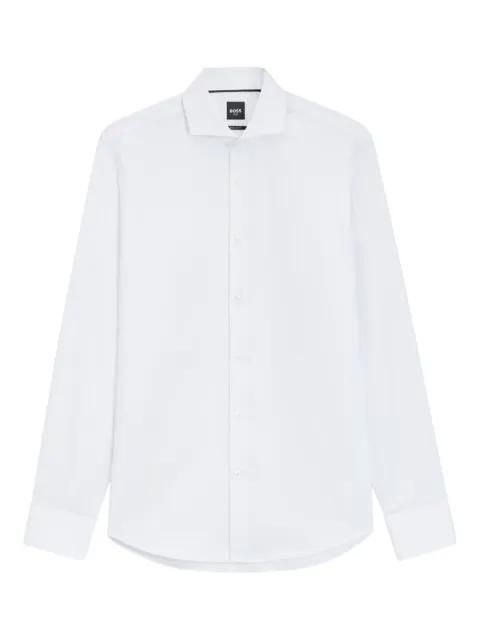 cutaway-collar cotton shirt by HUGO BOSS