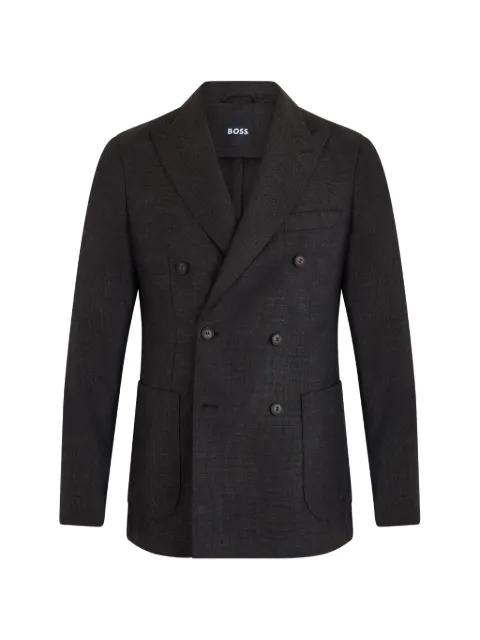 double-breasted textured blazer by HUGO BOSS
