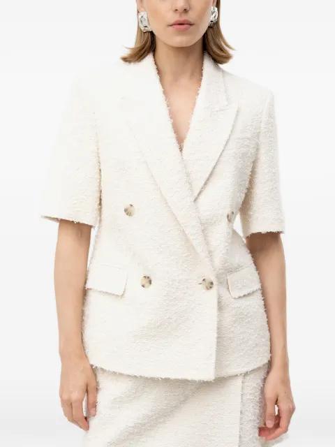 double-breasted tweed jacket by HUGO BOSS