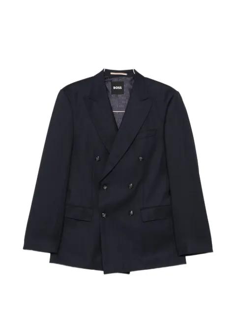 double-breasted virgin wool suit by HUGO BOSS