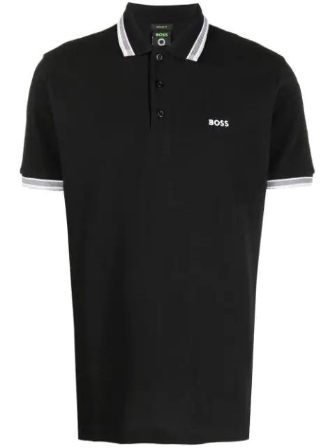 embroidered-logo cotton polo shirt by HUGO BOSS