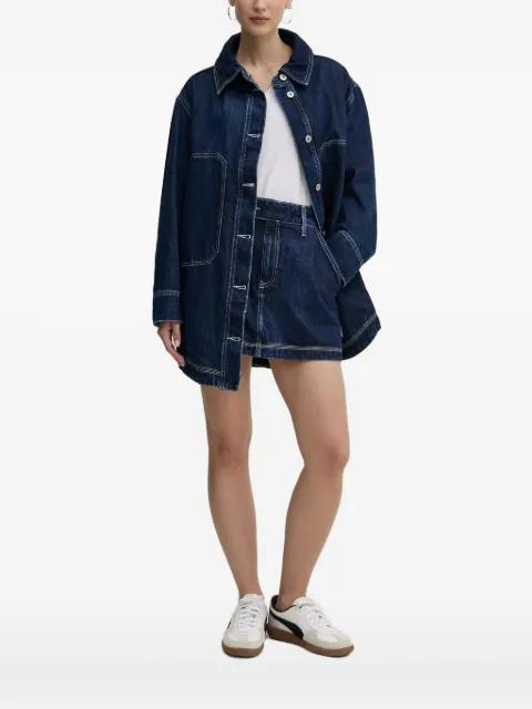 embroidered-logo denim shirt by HUGO BOSS