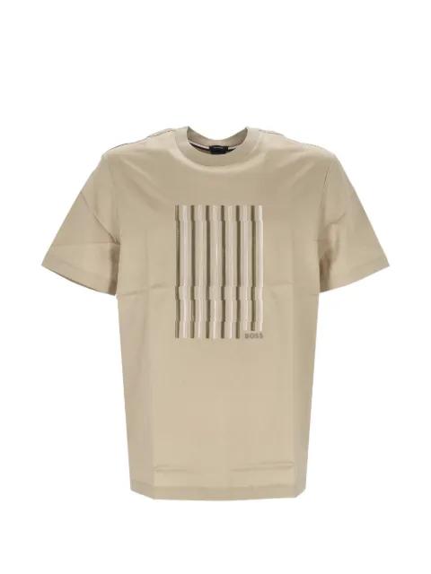 embroidered-stripe T-shirt by HUGO BOSS