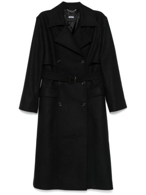 felted trench coat by HUGO BOSS