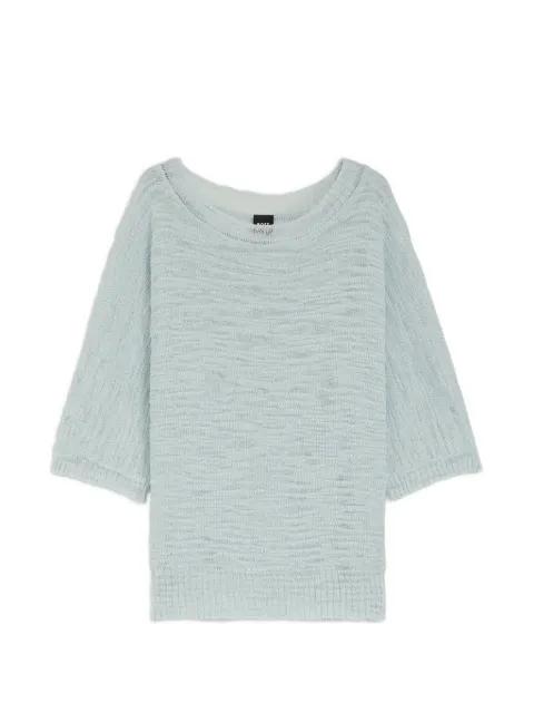 fine-knit three-quarter sleeve sweater by HUGO BOSS