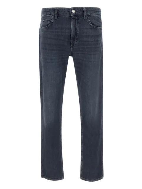 five-pocket logo-patch jeans by HUGO BOSS