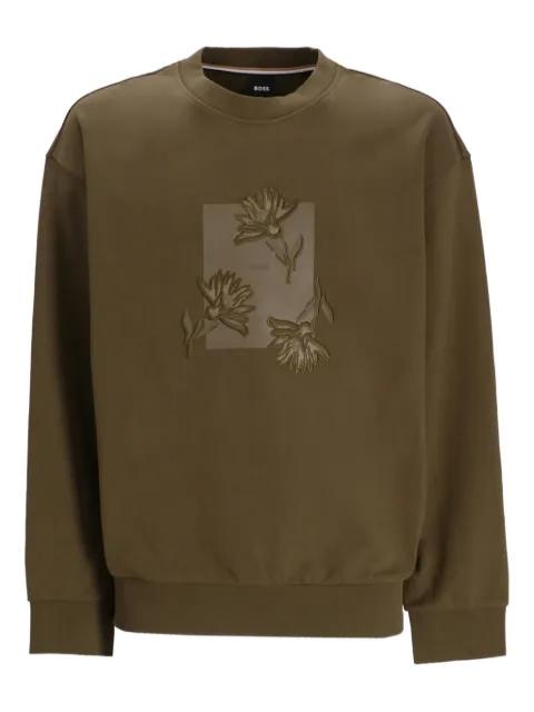 floral-embroidered sweatshirt by HUGO BOSS