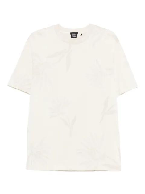 floral-print cotton t-shirt by HUGO BOSS