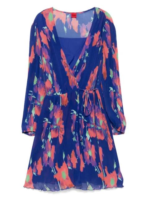 floral-print midi dress by HUGO BOSS