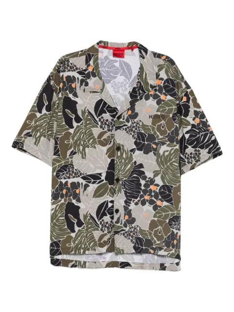 floral-printed shirt by HUGO BOSS