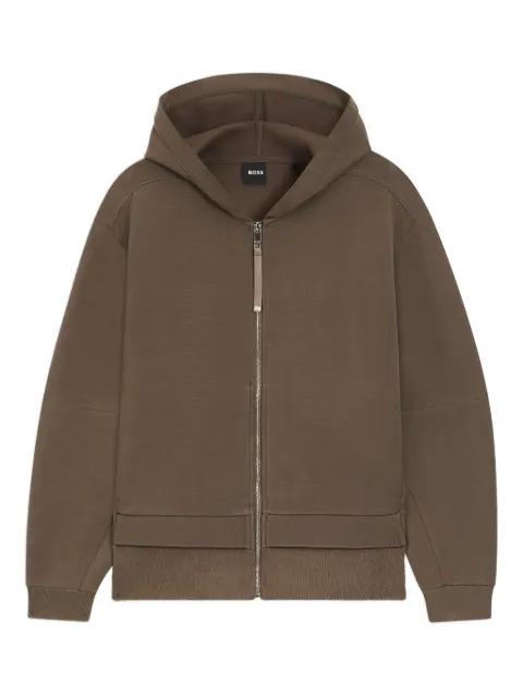 fur-panel zip-up hoodie by HUGO BOSS