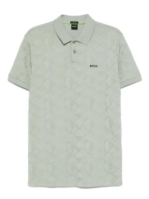 geometric-pattern polo shirt by HUGO BOSS