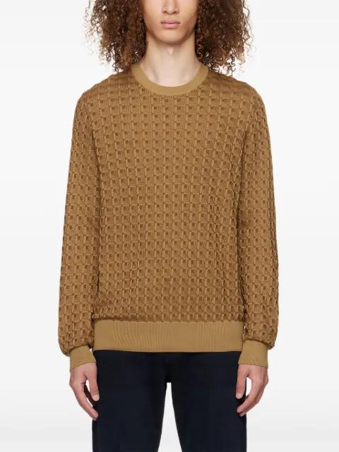 geometric-pattern silk sweater by HUGO BOSS