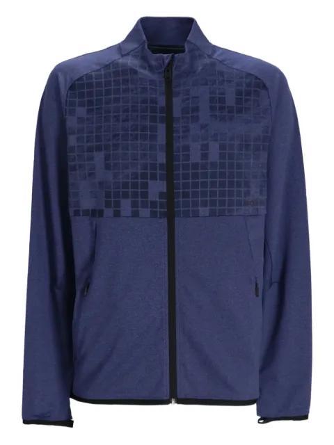 geometric-pattern zip-up sweatshirt by HUGO BOSS