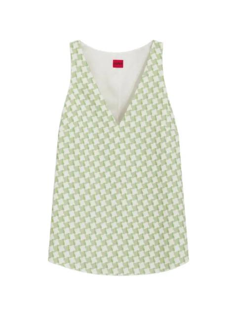 geometric-print sequin-embellished blouse by HUGO BOSS