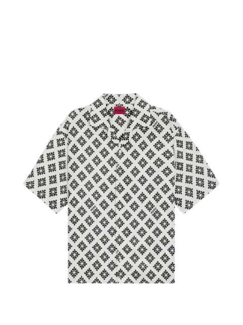 geometric-print short-sleeve shirt by HUGO BOSS