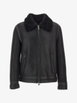 grained leather jacket with shearling collar by HUGO BOSS grained leather jacket with shearling collar by HUGO BOSS