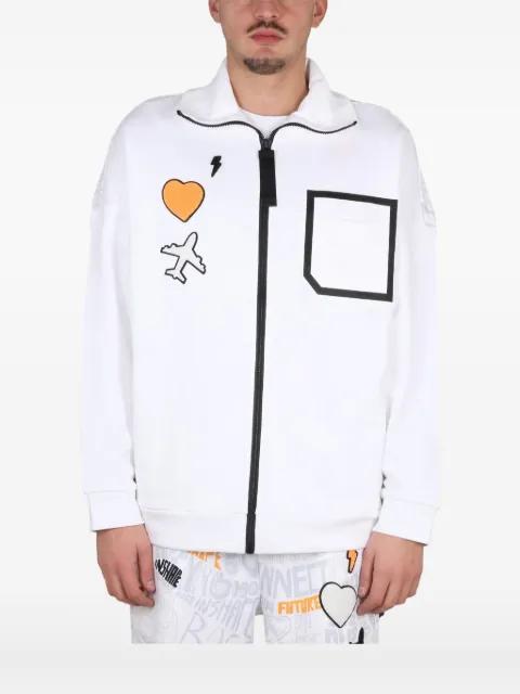 graphic-patch zip-up sweatshirt by HUGO BOSS