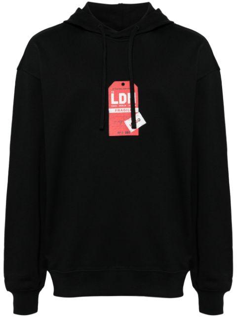 graphic-print cotton hoodie by HUGO BOSS