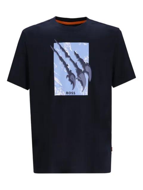 graphic-print crew-neck T-shirt by HUGO BOSS