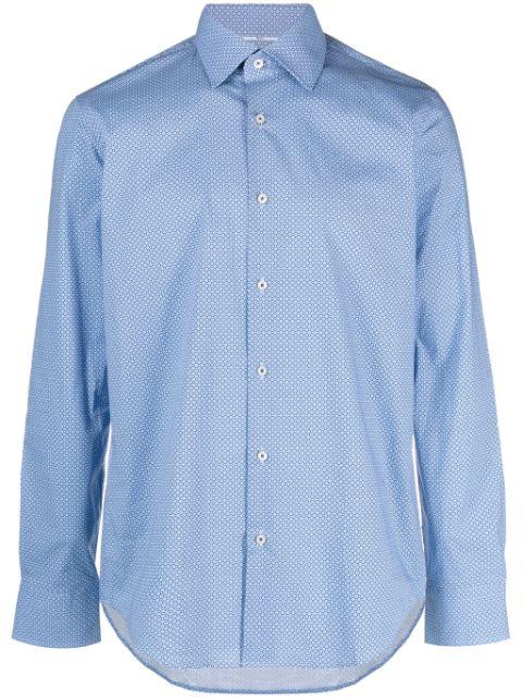 graphic-print long-sleeve shirt by HUGO BOSS