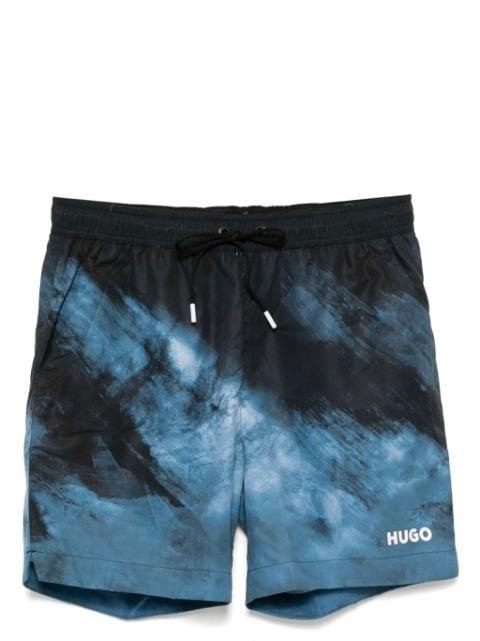 graphic print swim shorts by HUGO BOSS
