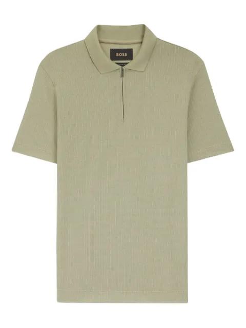 half-zip textured polo shirt by HUGO BOSS