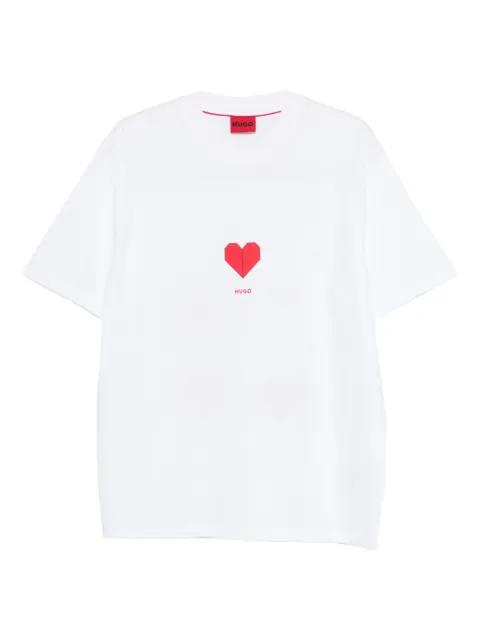 heart-print T-shirt by HUGO BOSS
