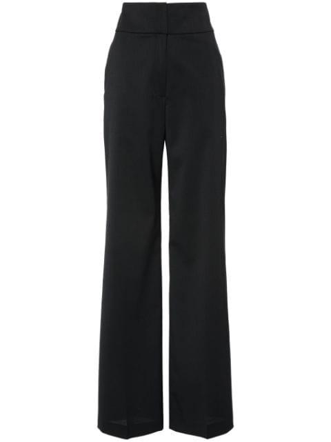 high-waisted flared-leg trousers by HUGO BOSS