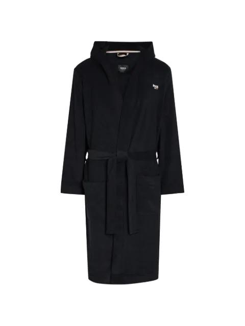 hoodied belted dressing gown by HUGO BOSS