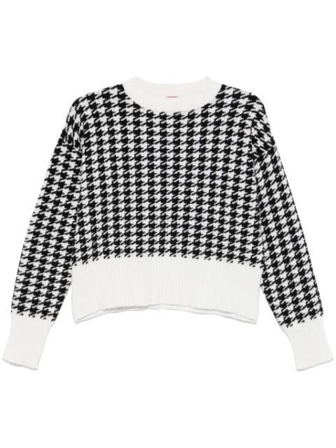 houndstooth-intarsia sweater by HUGO BOSS