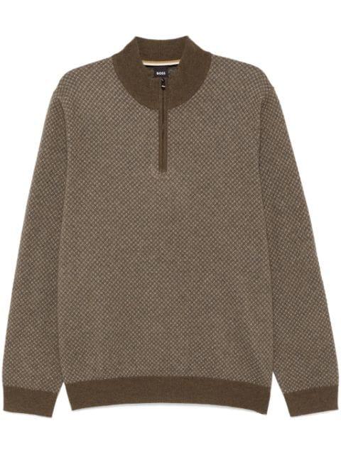 intarsia-knit sweater by HUGO BOSS