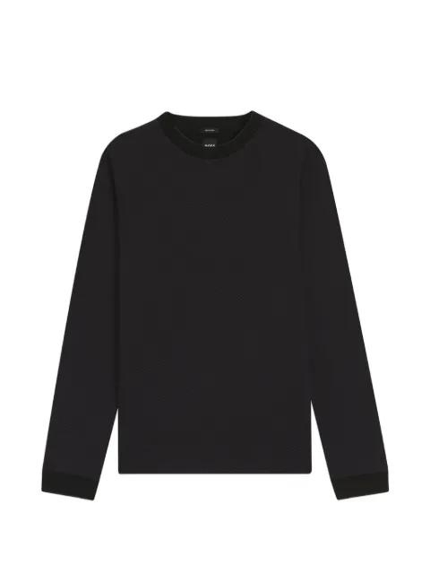jacquard-structure T-shirt in mercerised cotton by HUGO BOSS