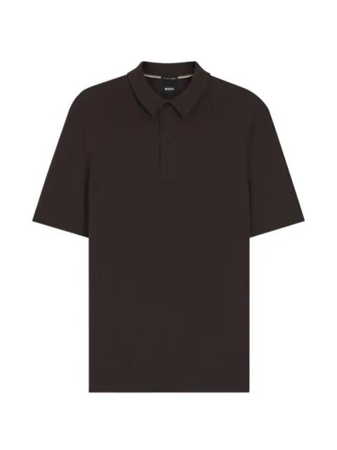 knit polo in virgin wool by HUGO BOSS