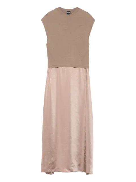 knit-top satin midi dress by HUGO BOSS