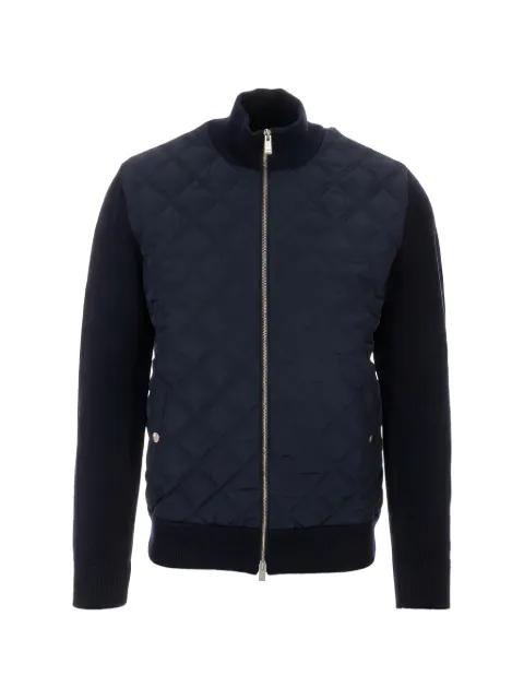 knitted-wool jacket with quilted front by HUGO BOSS