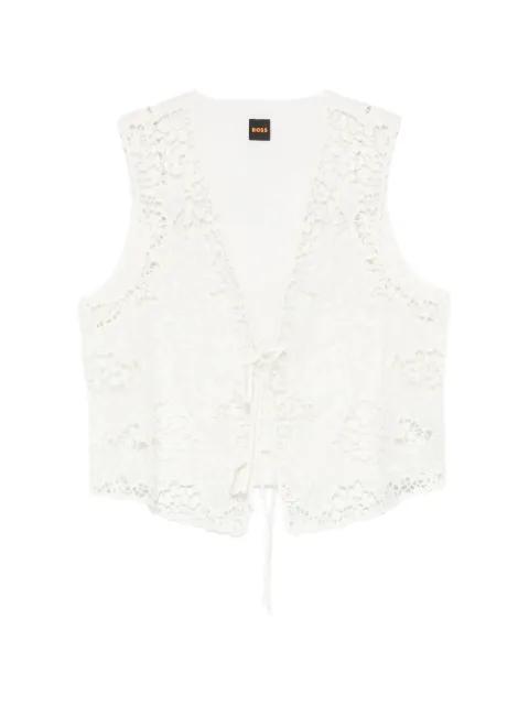 lace tie-fastening top by HUGO BOSS