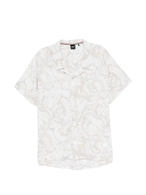 leaf-print swim shorts by HUGO BOSS