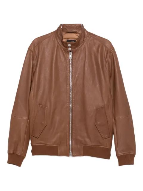 leather bomber jacket by HUGO BOSS