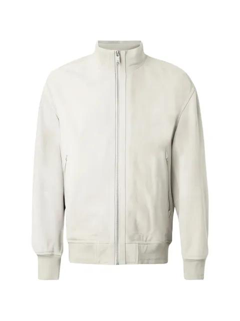 leather bomber jacket by HUGO BOSS