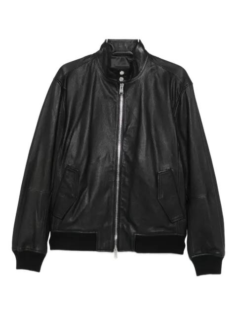 leather bomber jacket by HUGO BOSS