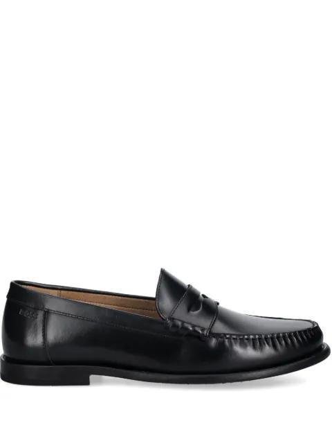 leather loafers with penny trim by HUGO BOSS